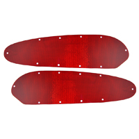 59 Chevrolet Full Size Passenger Car Tail Light Lenses, 2 Piece Flat Style, LH & RH, Pair