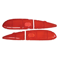 59 Chevrolet Full Size Wagon & El Camino or Sedan Delivery Tail Light Lenses, 4 Piece, LH & RH