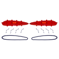 59 Impala Tail Light Lens, Lens Trim, and Gasket Set
