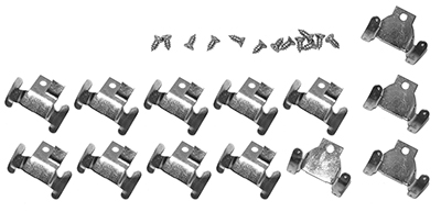 59-60 Chevrolet Fullsize Passenger Upper Windshield Molding Clips-6 Pc