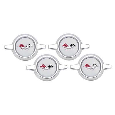 59-60 Chevrolet Fullsize Passenger Car Hub Cap Spinner Set-Silver
