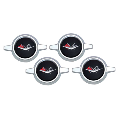 59-60 Chevrolet Fullsize Passenger Car Hub Cap Spinner Set-Black