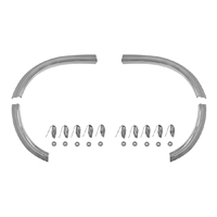 60 Chevrolet Full Size Passenger Car Impala Headlight Eyebrow Molding Set, with Clips