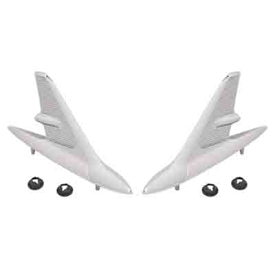 60 Chevrolet Fullsize Passenger Car Chrome Fender Top Ornaments, Pair