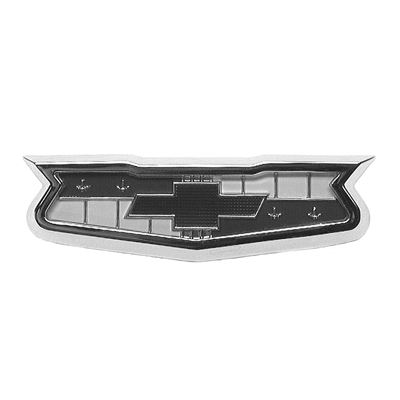 60 Chevrolet Fullsize Passenger Car 6 Cyl Trunk Emblem, Complete with Bezel