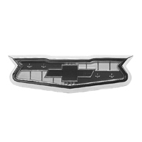 60 Chevrolet Fullsize Passenger Car 6 Cyl Trunk Emblem, Complete with Bezel