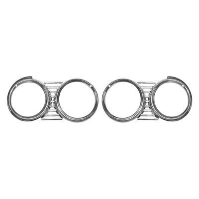 61 Chevrolet Full Size Passenger Car Headlight Bezels, w/ Dividers