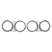 61 Chevrolet Full Size Passenger Car Headlight Bezels, w/ Dividers