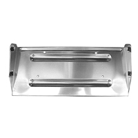 61 Chevrolet Full Size Passenger Car Front License Plate Panel, W/ Bright Finished Aluminum