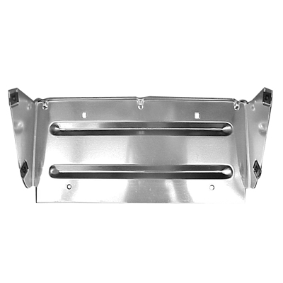 61 Chevrolet Full Size Passenger Car Rear License Plate Panel, W/ Bright Finished Aluminum