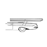 61 Impala 2 DR, LH Lower 1/4 Panel Molding