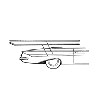 61 Impala 2 DR, RH Lower 1/4 Panel Molding