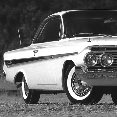 61 Chevrolet 2DR Impala, Complete Side Molding Set, W/O Clips