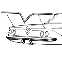 61 Chevrolet Impala Upper Trunk Lid 