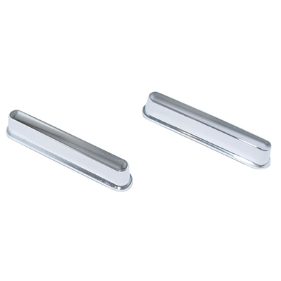 61 Chevrolet Full Size Car Steering Wheel Horn Buttons, Chrome, Pair