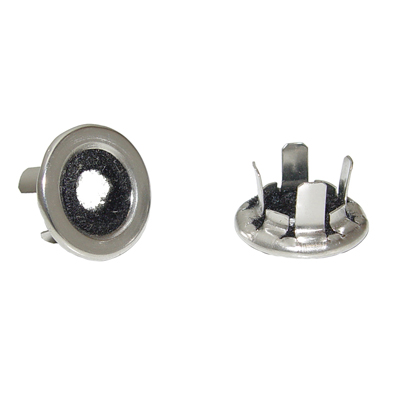 61-67 Chevrolet Car Door Lock Knob Ferrule, Chrome Replacement, Pair