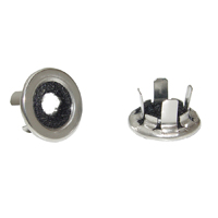 61-67 Chevrolet Car Door Lock Knob Ferrule, Chrome Replacement, Pair