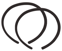 61-72 Chevrolet Fullsize Universal Interior Door Jamb Windlace, Black, 2-28