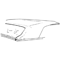 59-60 Chevrolet Fullsize Impala Convertible Top W/ Plastic Rear Window & Zip