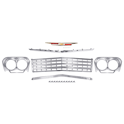 62 Chevrolet Full Size Passenger Car Grill Kit 3