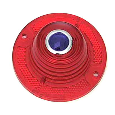 62 Chevrolet Full Size Passenger Car Tail Light Lens, W/ Blue Dot