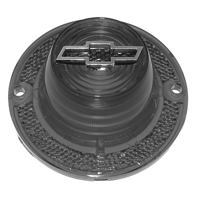 62 Chevrolet Full Size Passenger Car Tail Light Lens Red W/ Blue Bow Tie