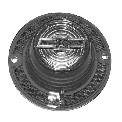 62 Chevrolet Full Size Passenger Car Backup Light Lens, W/ Bow-Tie