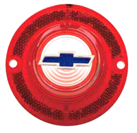 62 Chevrolet Full Size Passenger Car Backup Light Lens, W/ Blue Bow-Tie