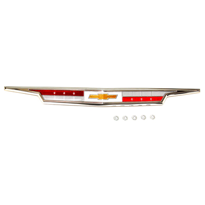 62 Chevrolet Full Size Passenger Car Complete Hood Emblem