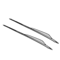 62 Chevrolet Fullsize Passenger Car Chrome Fender Top Ornaments