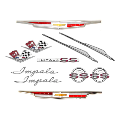 62 Chevrolet Impala SS V8 Emblem Kit