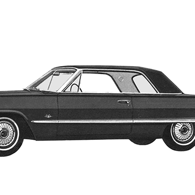 62-64 Chevrolet Fullsize Passenger 2DR Hardtop Roof Drip Rail Molding Kit