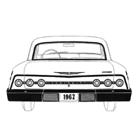 62-64 Chevrolet Fullsize Passenger Car 2 Door Hardtop Rear Window Seal