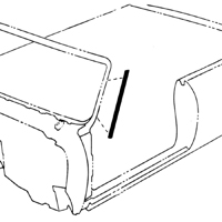 61-62 Chevrolet Fullsize Impala Convertible Windshield Pillar Post Weatherstrip