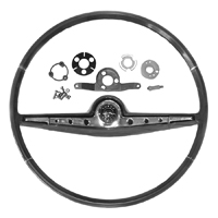 62 Chevrolet Impala Steering Wheel Kit, Black, Driver Quality.