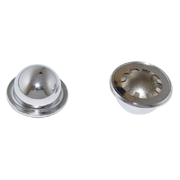 62-65 Chevrolet Passenger Car Bucket Seat Chrome Caps, Pair