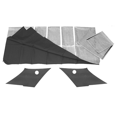 62-64 Chevrolet Fullsize Impala 2 Dr Hardtop Saddle Headliner & Sail Panel Kit, Recessed Star Vinyl