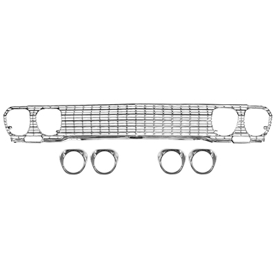 63 Chevrolet Full Size Passenger Car Grill Kit 1