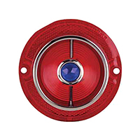 63 Chevrolet Full Size Impala Passenger Car Tail Light Lens, W/ Trim & Blue Dot