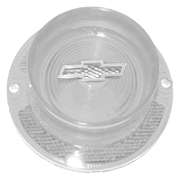 63 Chevrolet Full Size Passenger Car Tail Light Lens, Clear W/ Bow Tie