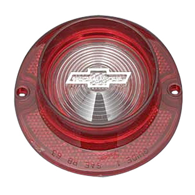 63 Chevrolet Full Size Passenger Car Backup Light Lens, W/ Bow-Tie