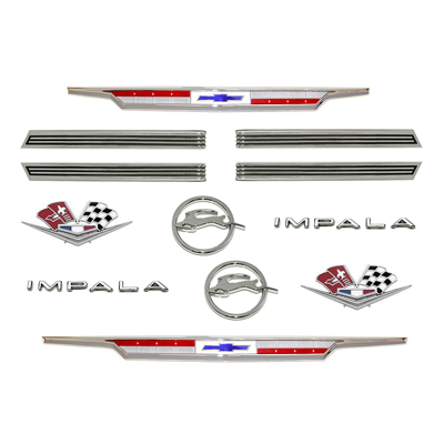 63 Chevrolet Impala V8 Emblem Kit