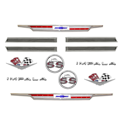 63 Chevrolet Impala SS V8 Emblem Kit
