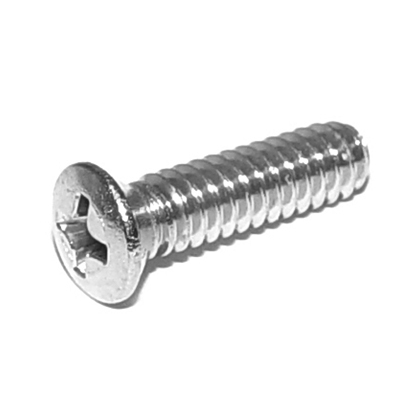 63-72 Exterior Mirror To Bracket Screw Chrome, 10-24 x 3/4