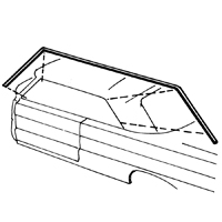 63-64 Chevrolet Fullsize 2 Dr Hardtop Roof Rail Weatherstrip