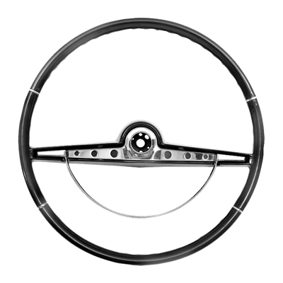 63 Chevrolet Impala or SS Steering Wheel w/Horn Ring, Black, Show Quality
