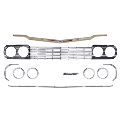 64 Chevrolet Full Size Passenger Car Grill Kit 2