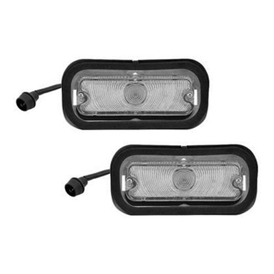 64 Chevrolet Passenger Car Park Light Assemblies, Clear Lenses, Pair