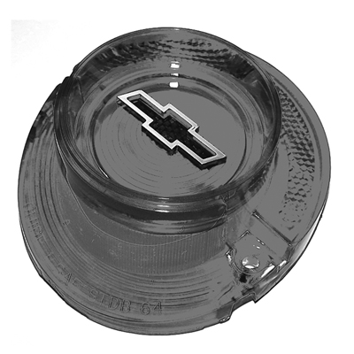 64 Chevrolet Full Size Passenger Car Tail Light Lens, Red W/ Blue Bow Tie