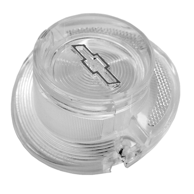 64 Chevrolet Full Size Passenger Car Tail Light Lens, Clear W/ Bow Tie